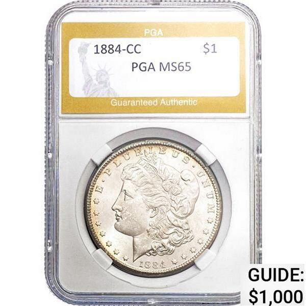 1884-CC Morgan Dollar PGA MS65 MS65