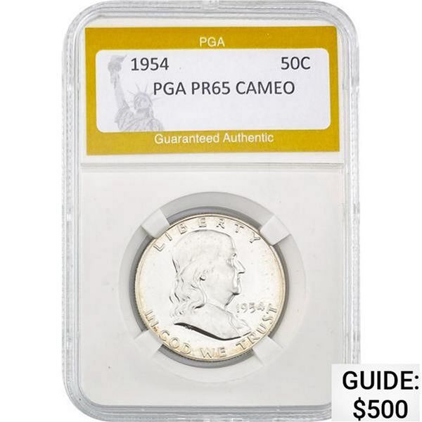1954 Franklin Half Dollar PGA PR65 CAMEO PR65