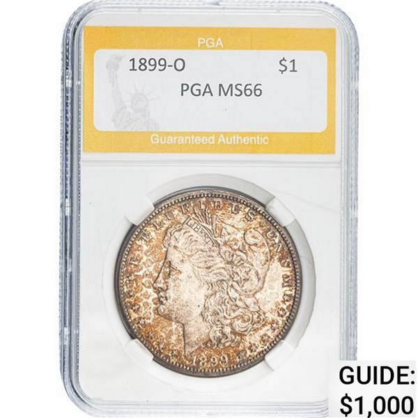 1899-O Morgan Silver Dollar PGA MS66 MS66