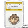 Image 1 : 1818 Large Cent PGA MS63 RB MS63