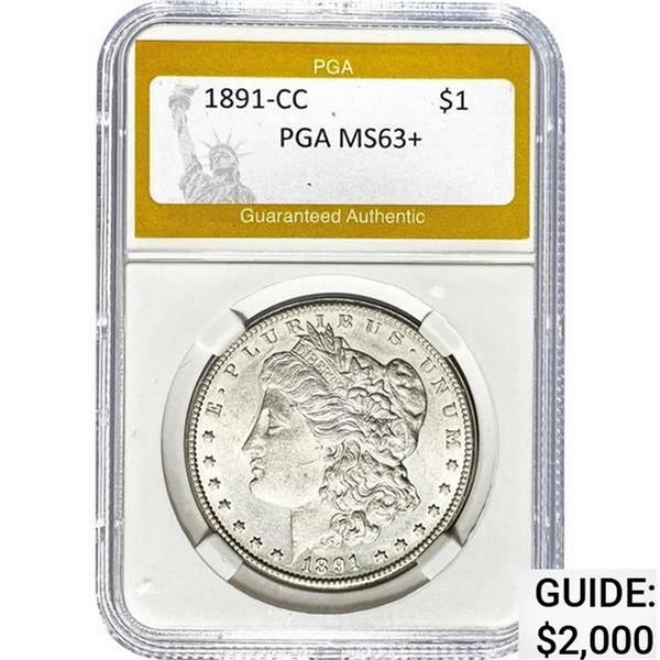1891-CC Morgan Dollar PGA MS63+ MS63+