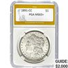 1891-CC Morgan Dollar PGA MS63+ MS63+