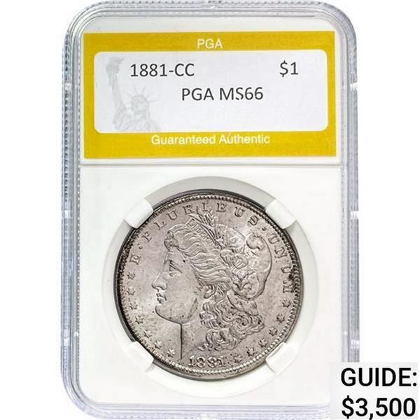1881-CC Morgan Dollar PGA MS66 MS66