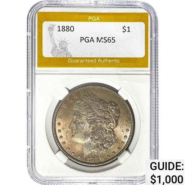 1880 Morgan Silver Dollar PGA MS65 MS65