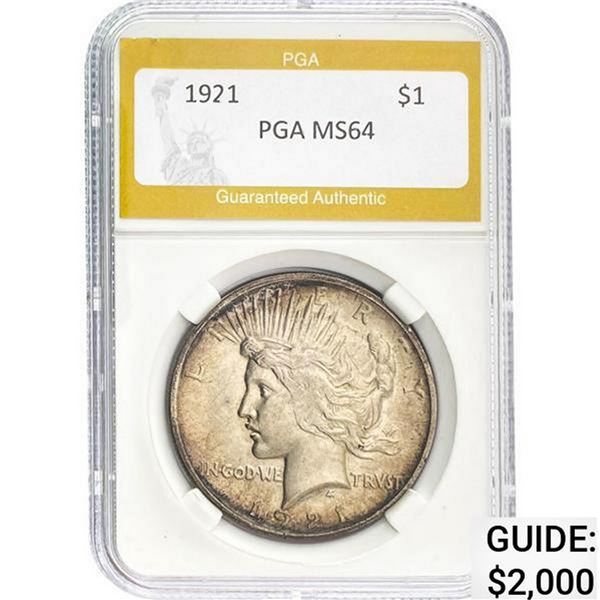 1921 Peace Dollar PGA MS64 MS64