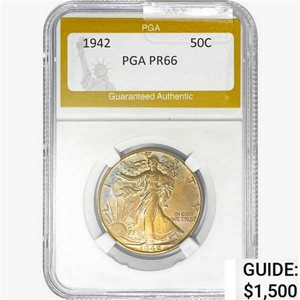 1942 Walking Liberty Half Dollar PGA PR66