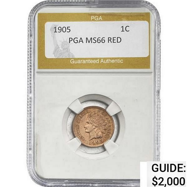 1905 Indian Head Cent PGA MS66 RED