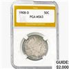 Image 1 : 1908-D Barber Half Dollar PGA MS63