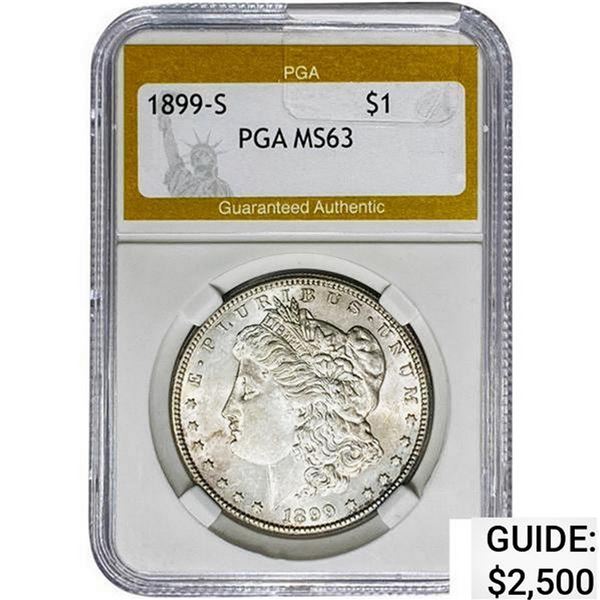 1899-S Morgan Silver Dollar PGA MS63