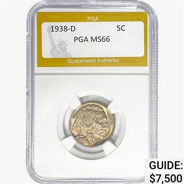 1938-D Buffalo Nickel PGA MS66