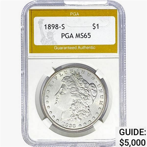1898-S Morgan Silver Dollar PGA MS65