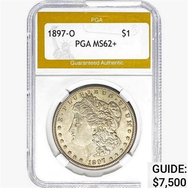 1897-O Morgan Silver Dollar PGA MS62+