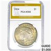 1924 Silver Peace Dollar PGA MS66