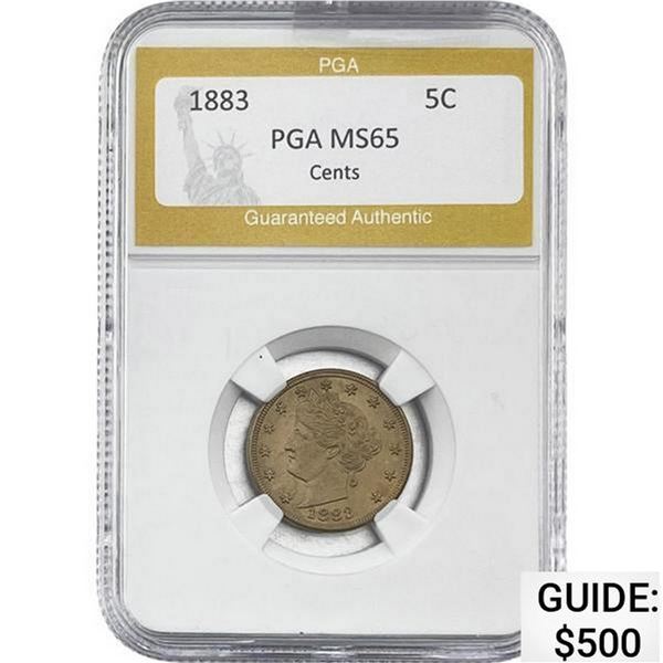 1883 Liberty Victory Nickel PGA MS65 CENTS