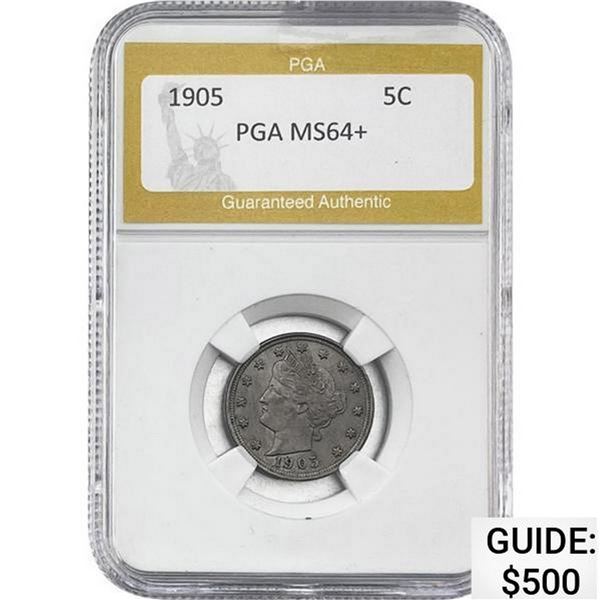 1905 Liberty Victory Nickel PGA MS64+
