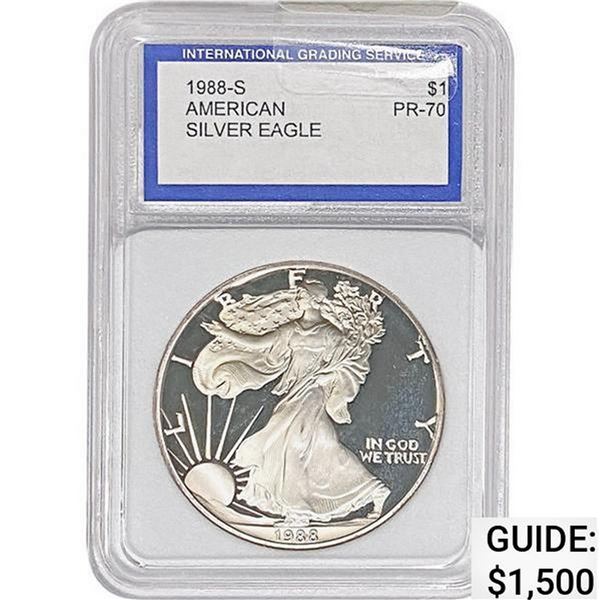 1988-S Silver Eagle IGS PR70