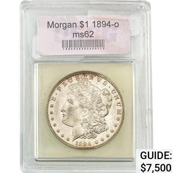 1894-O Morgan Silver Dollar GSA MS62 MS62