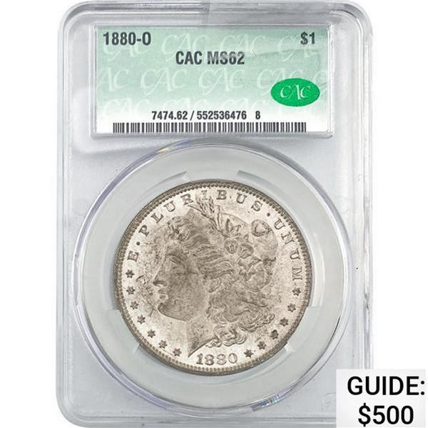 1880-O Morgan Silver Dollar CAC MS62 MS62