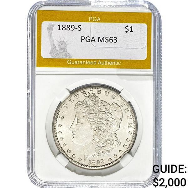 1889-S Morgan Dollar PGA MS63
