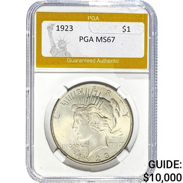 1923 Peace Dollar PGA MS67