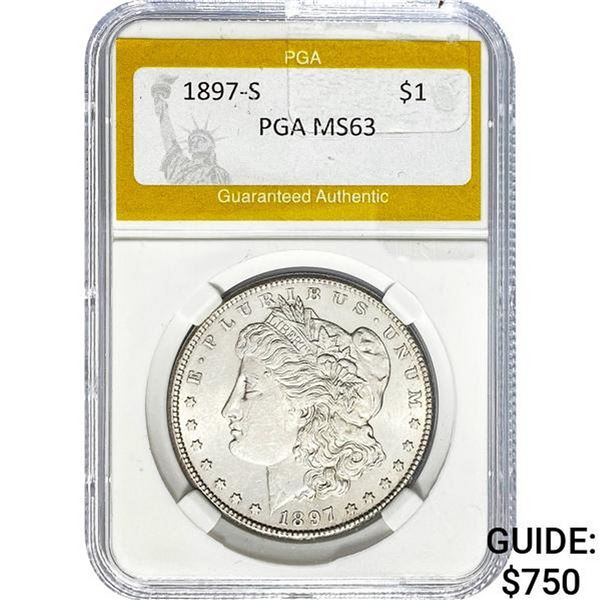 1897-S Morgan Dollar PGA MS63