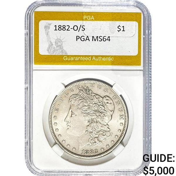 1882-O/S Morgan Silver Dollar PGA MS64