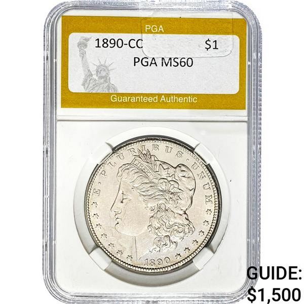 1890-CC Morgan Silver Dollar PGA MS60