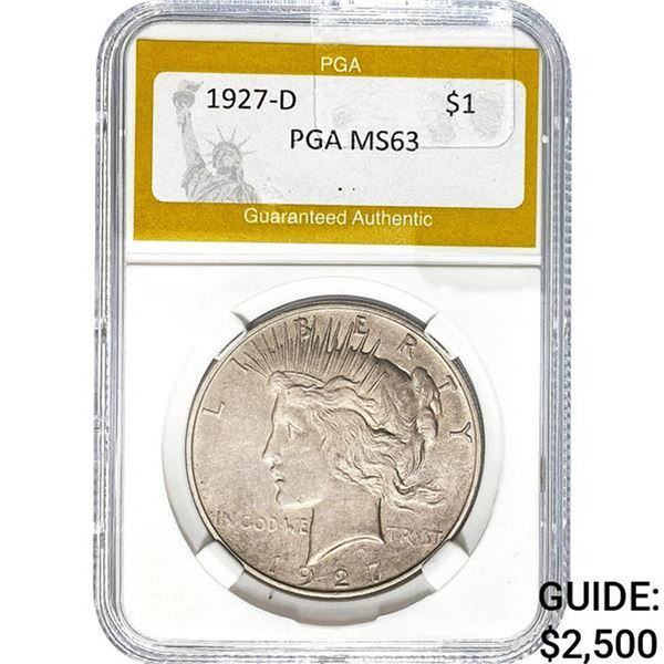 1927-D Peace Dollar PGA MS63