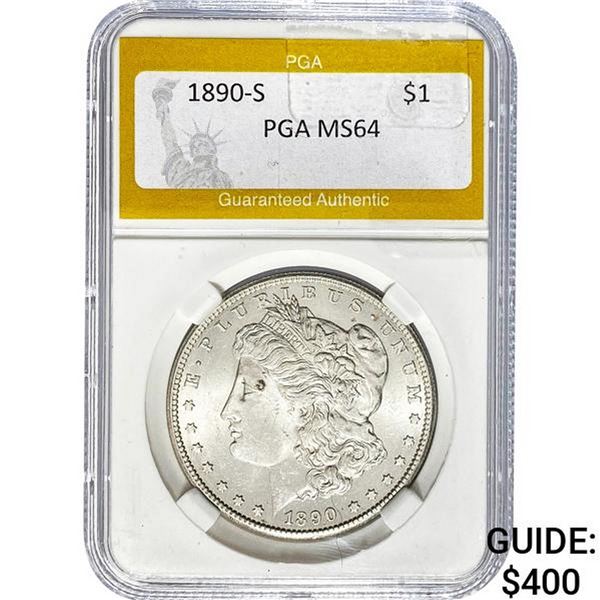 1890-S Morgan Dollar PGA MS64