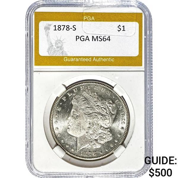 1878-S Morgan Dollar PGA MS64