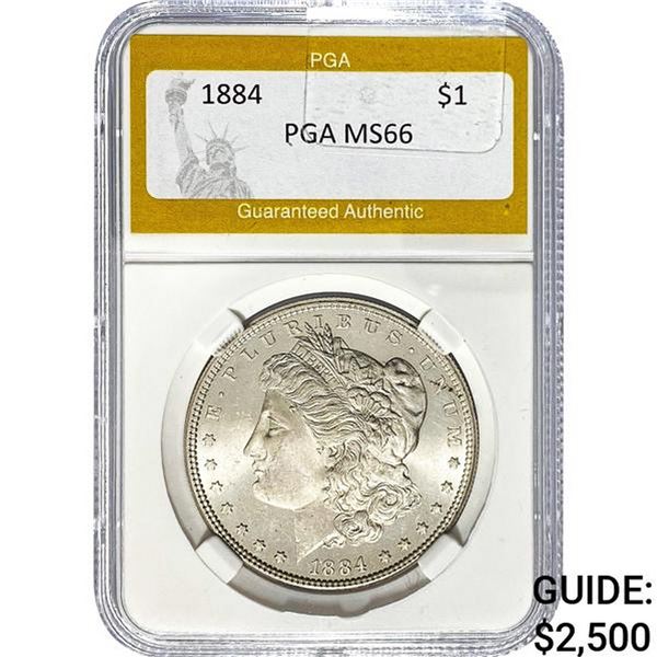 1884 Morgan Silver Dollar PGA MS66