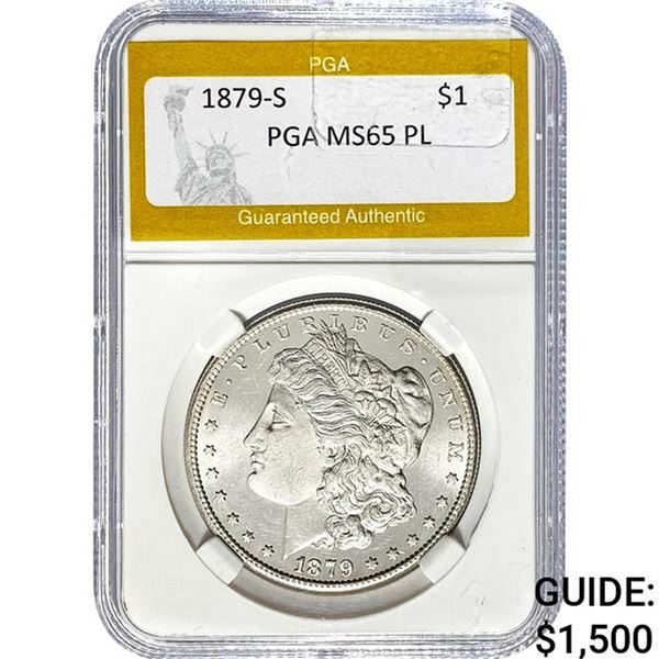 1879-S Morgan Dollar PGA MS65 PL