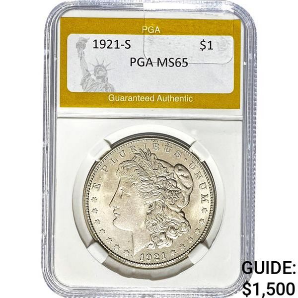 1921-S Morgan Dollar PGA MS65