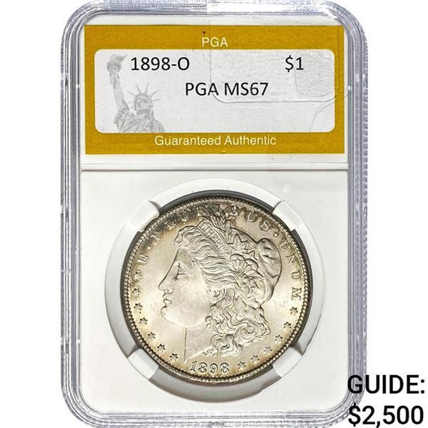 1898-O Morgan Silver Dollar PGA MS67