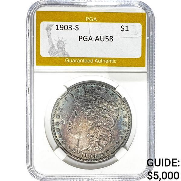 1903-S Morgan Silver Dollar PGA AU58