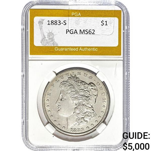1883-S Morgan Dollar PGA MS62