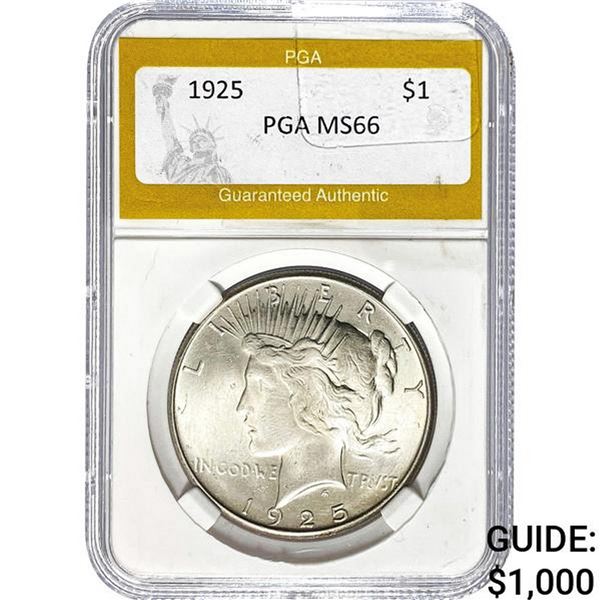 1925 Peace Dollar PGA MS66