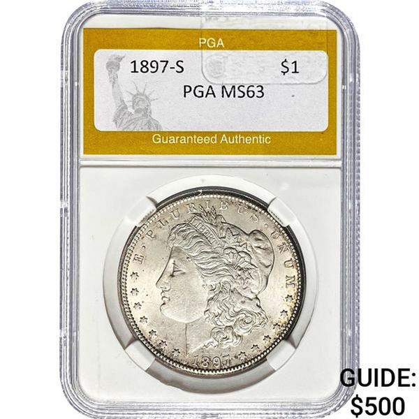 1897-S Morgan Dollar PGA MS63