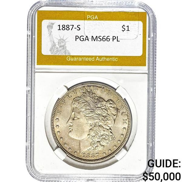 1887 Morgan Dollar PGA MS66 PL