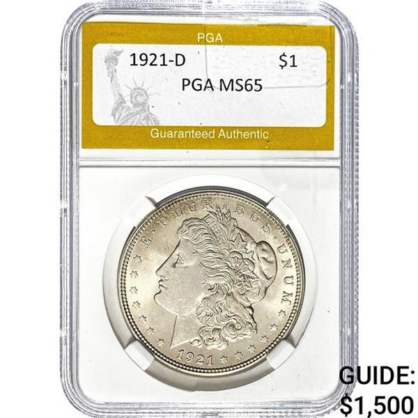 1921-D Morgan Dollar PGA MS65