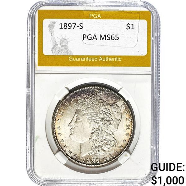 1897-S Morgan Dollar PGA MS65