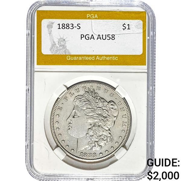 1883-S Morgan Silver Dollar PGA AU58