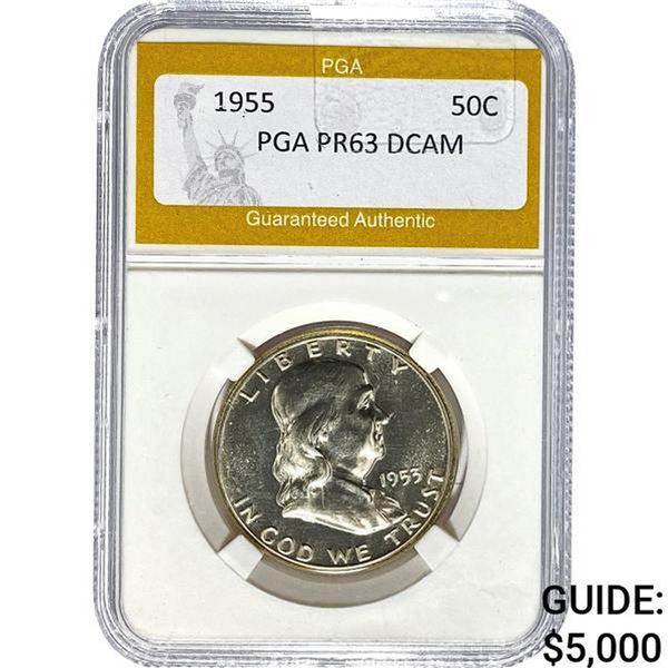 1955 Franklin Half Dollar PGA PR63 DCAM