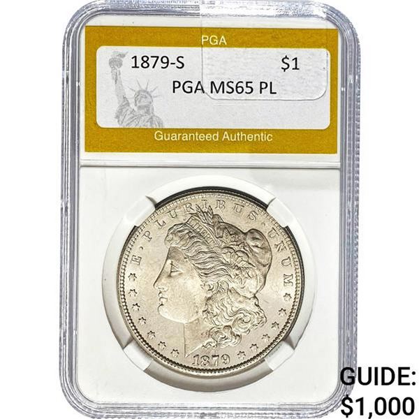 1879-S Morgan Dollar PGA MS65 PL