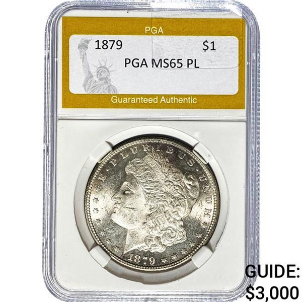 1879-S Morgan Silver Dollar PGA MS65 PL