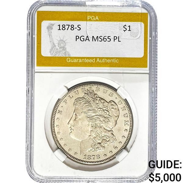 1878-S Morgan Dollar PGA MS65 PL