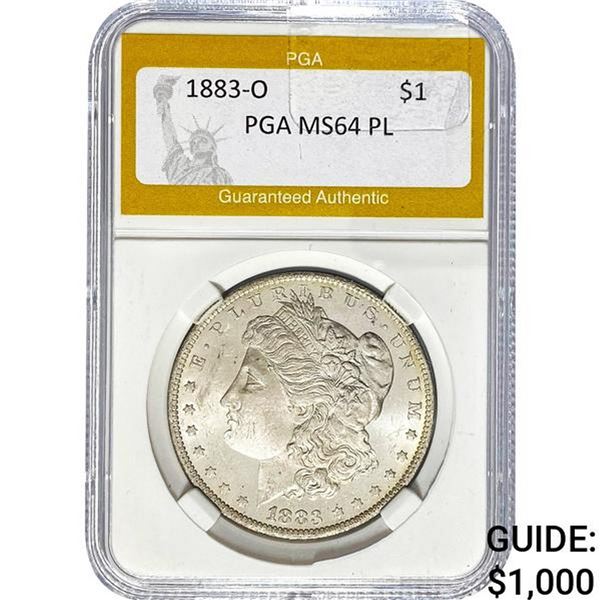 1883-O Morgan Dollar PGA MS64 PL