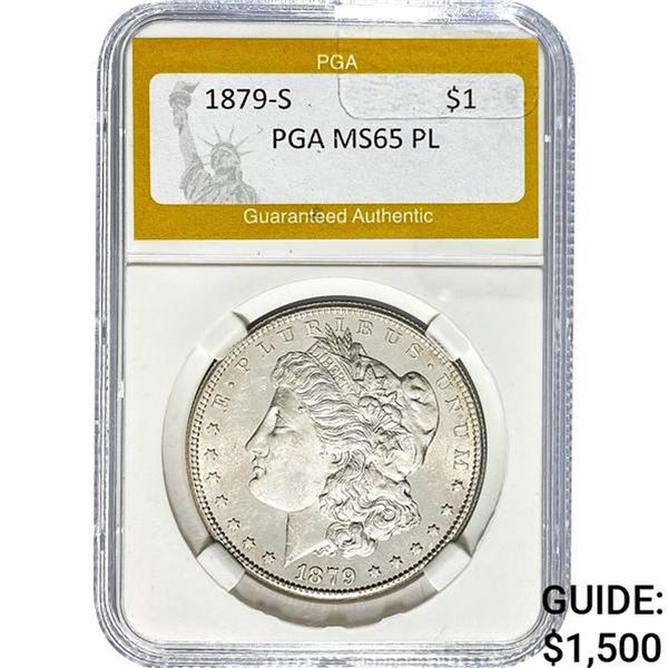 1879-S Morgan Dollar PGA MS65 PL