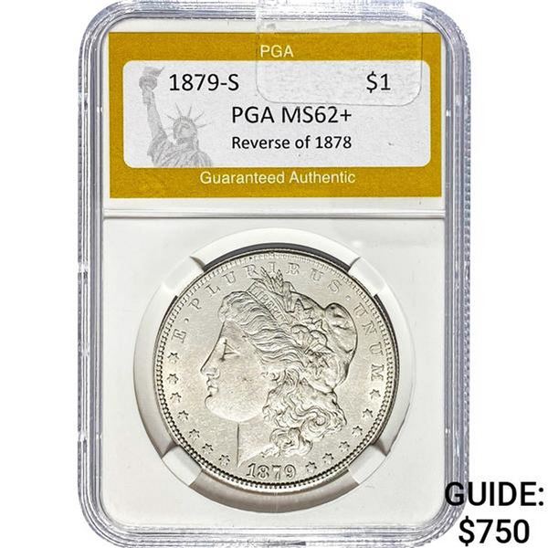 1879-S Rev 78 Morgan Dollar PGA MS62+