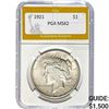 Image 1 : 1921 Peace Dollar PGA MS62